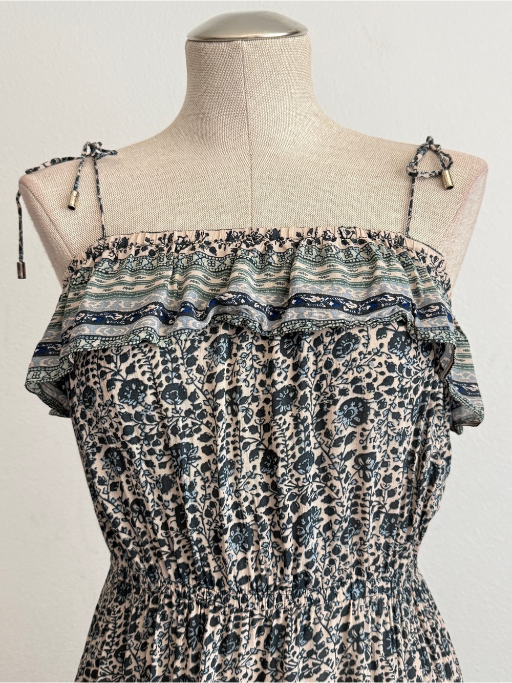 Ba&sh Teresa Midi Dress in Vertdeau Print | Size S / US 4 - Picture 5 of 13